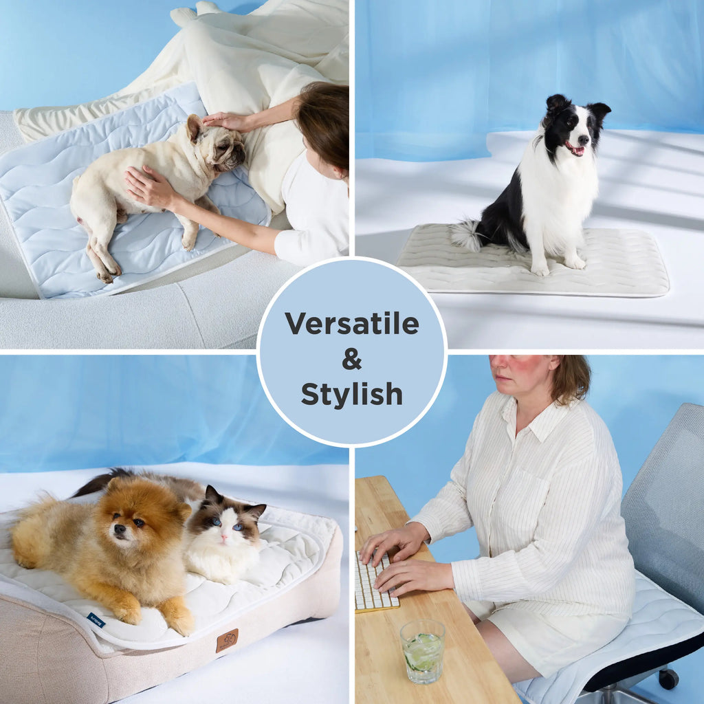 【Deals for You Days】Bedsure Cooling Thin & Thick Mat for Dogs – Q-MAX>0.4 Washable Pet Cooling Pad, No Gel, No Electric, Non-Slip Summer Crate Bed for Large Dogs