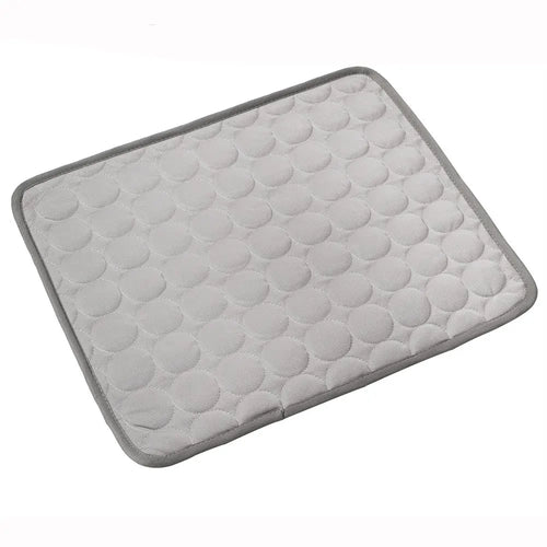 Tapis rafraîchissant pour chien, lit d'été pour animaux de compagnie, extra large pour petits et grands chiens, accessoires pour animaux, couverture durable pour chat, coussin de glace pour chat, couverture pour canapé - Couleur: Grey, Taille: M 62x50cm
