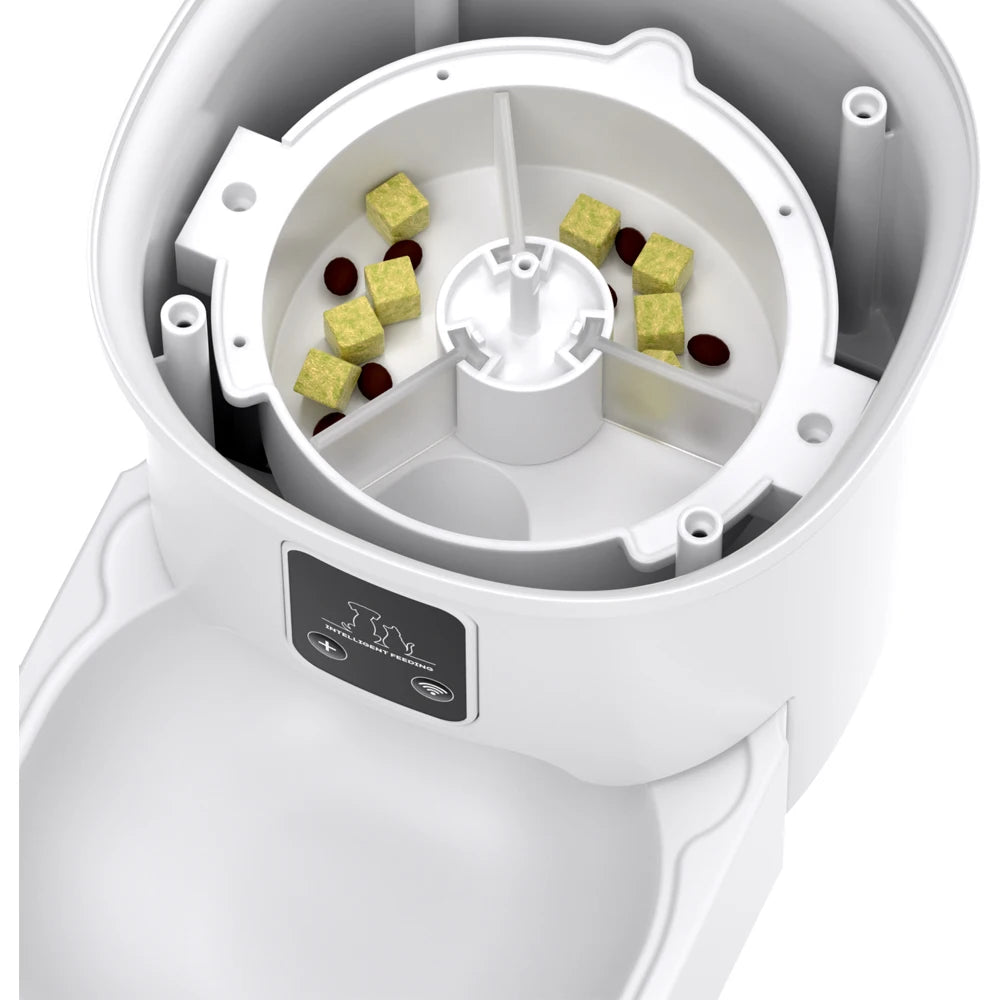 Smart 4L WiFi Automatic Cat and Dog Feeder - Intelligent Pet Food Dispenser with LCD Display