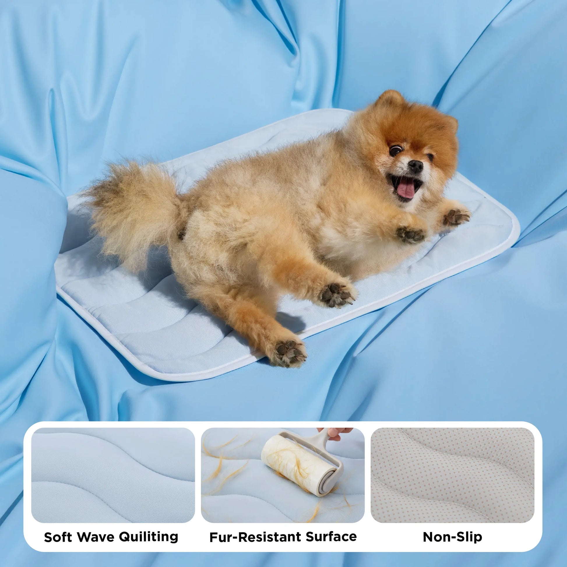 【Deals for You Days】Bedsure Cooling Thin & Thick Mat for Dogs – Q-MAX>0.4 Washable Pet Cooling Pad, No Gel, No Electric, Non-Slip Summer Crate Bed for Large Dogs